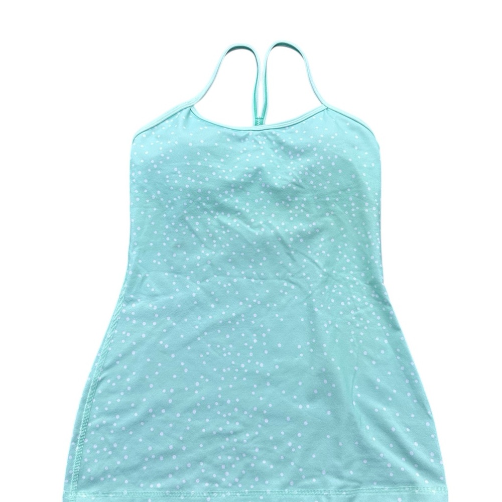Lululemon Practice freely racer back tank top Polk a dot Mint Green tank